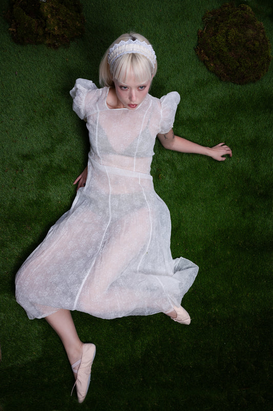 The Garter Headband in Pale Blush