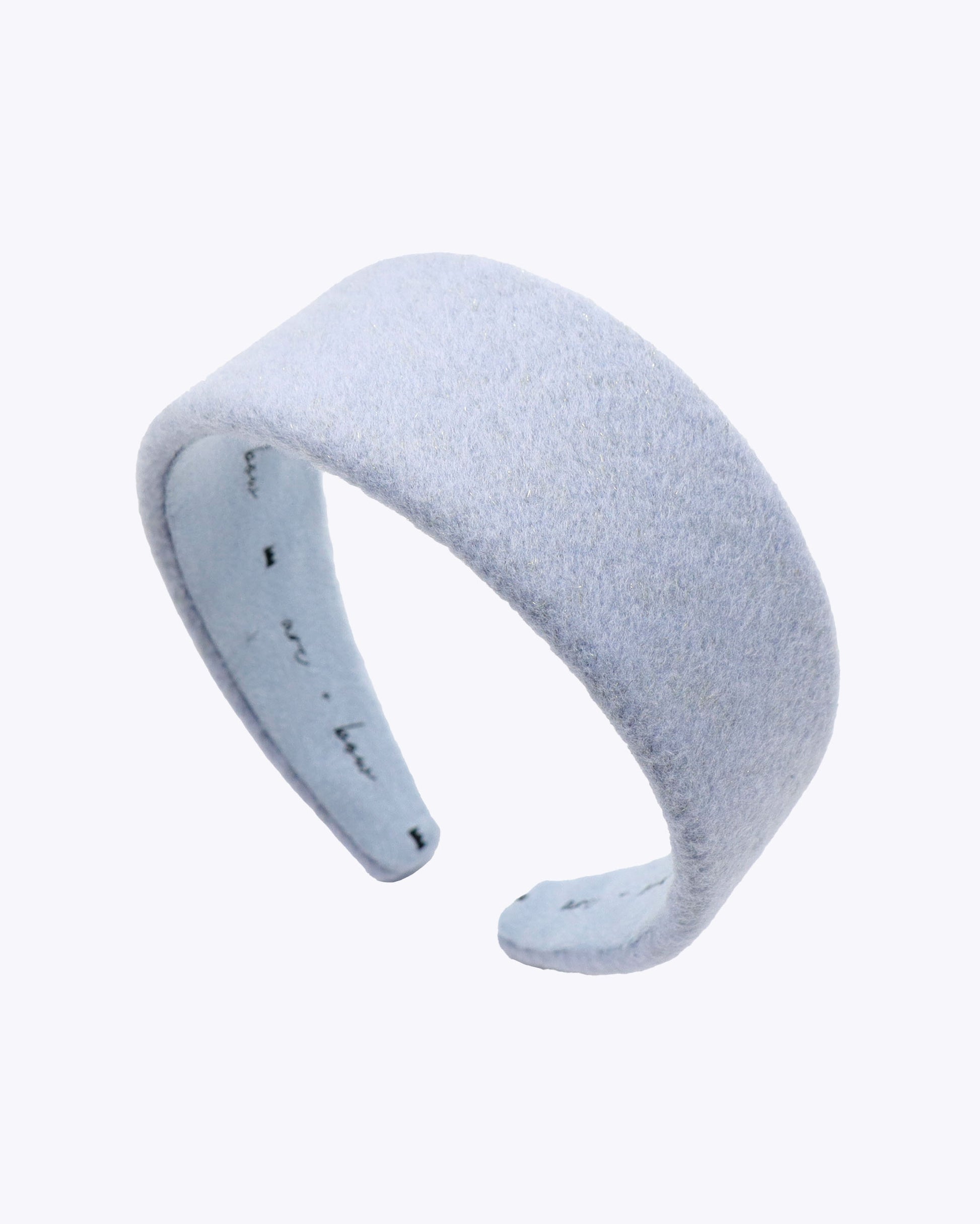 soft blue wool headband