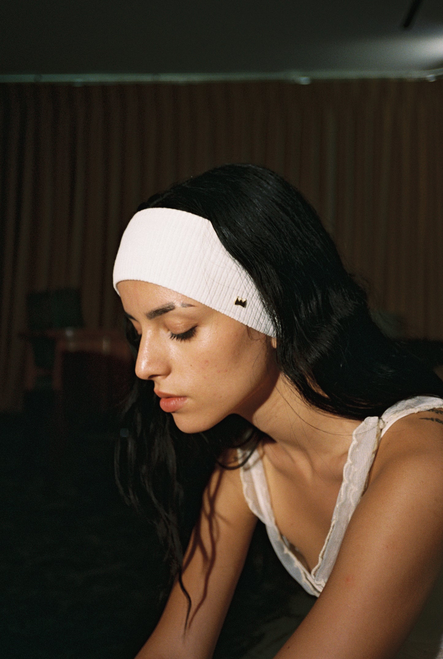 The Soft Rib Headband in Cloud