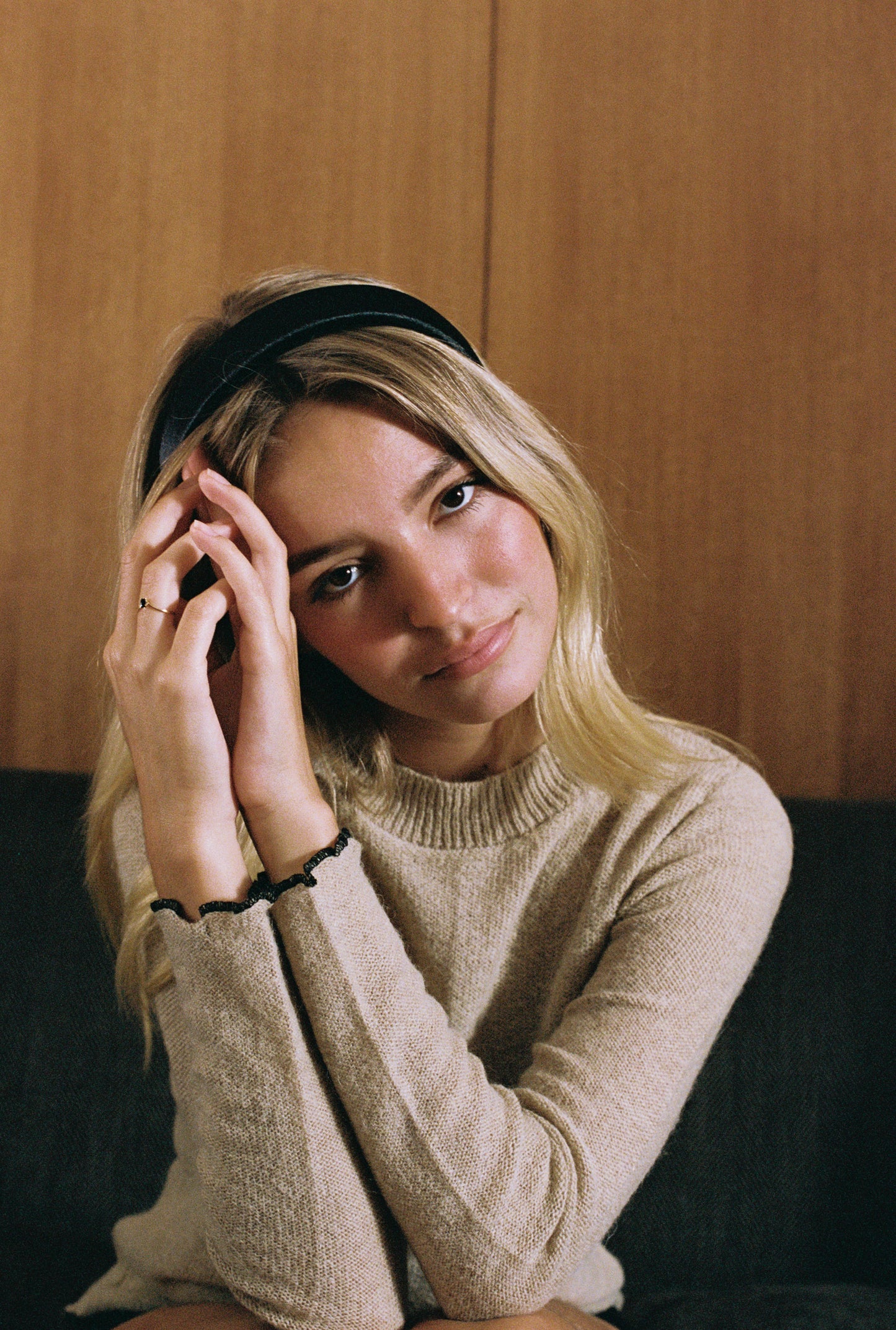black padded headband