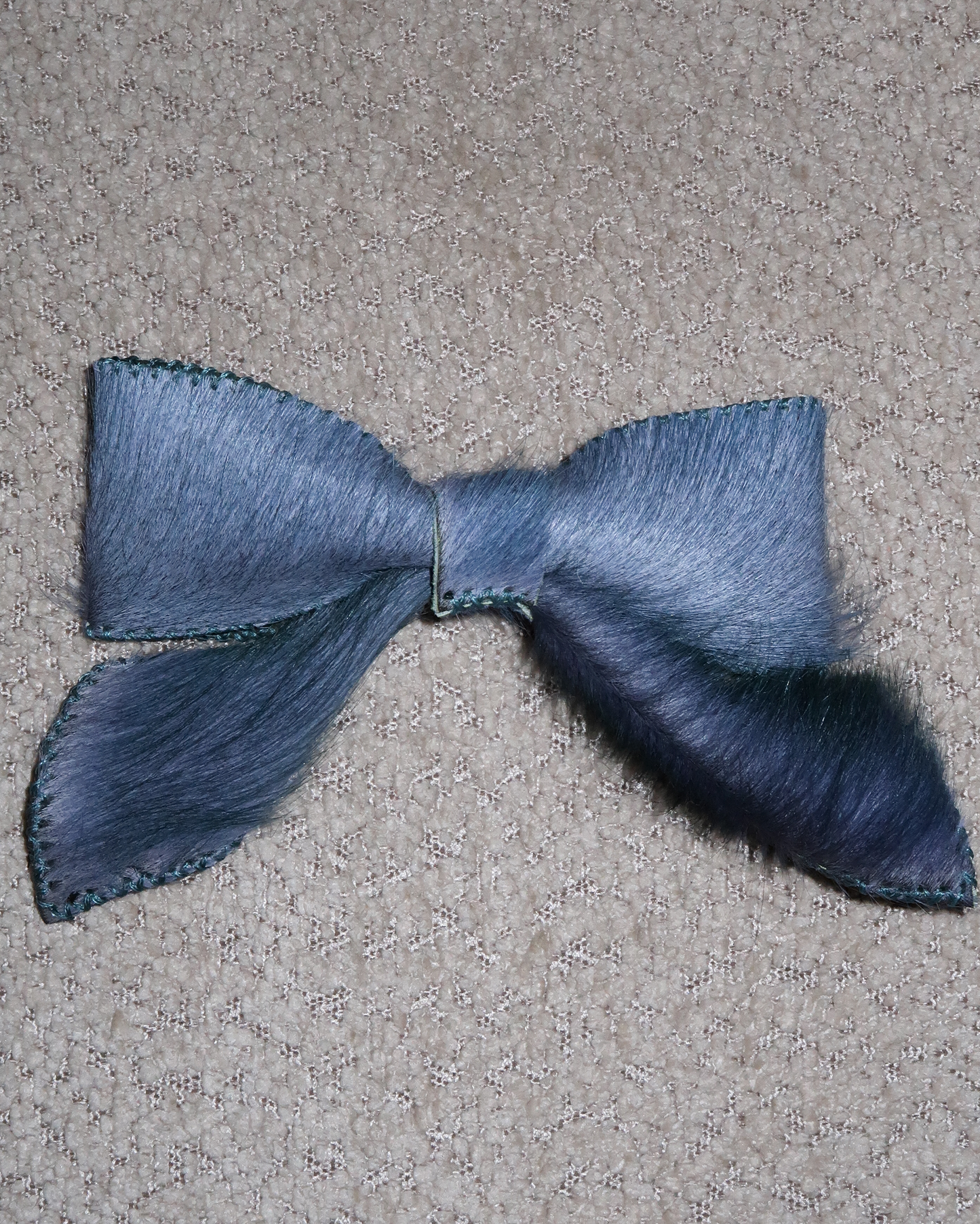 Cow Hide Bow Barrette in Sea Nymph