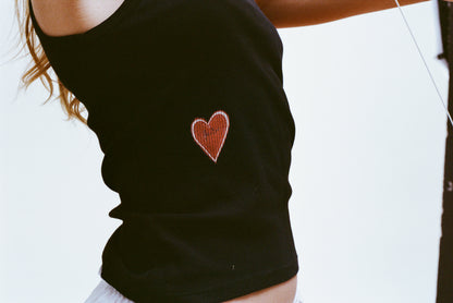 Mila's Heart Tank in Black